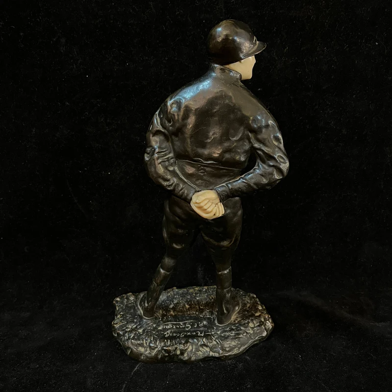 PE Goureaud - French bronze and chryselephantine ivory figure Max Dearly dressed as a Horseman