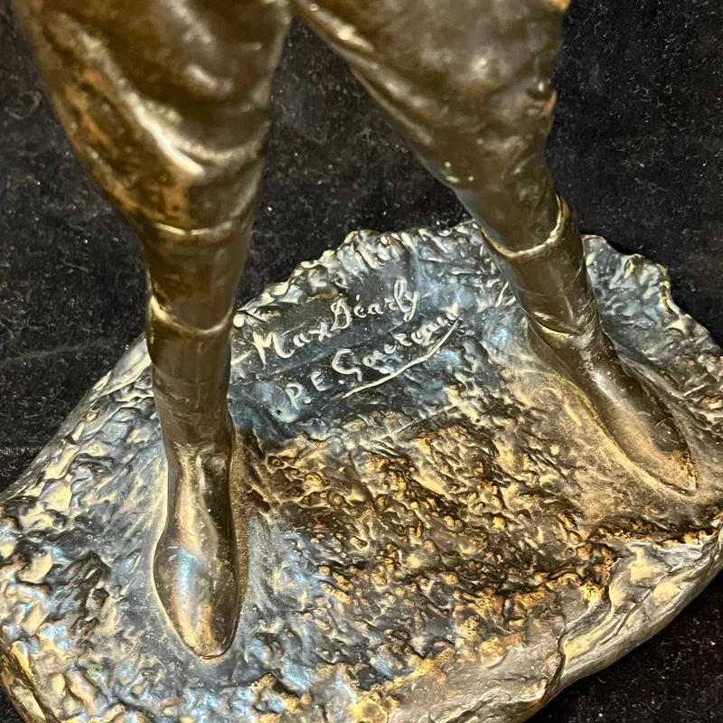 PE Goureaud - French bronze and chryselephantine ivory figure Max Dearly dressed as a Horseman
