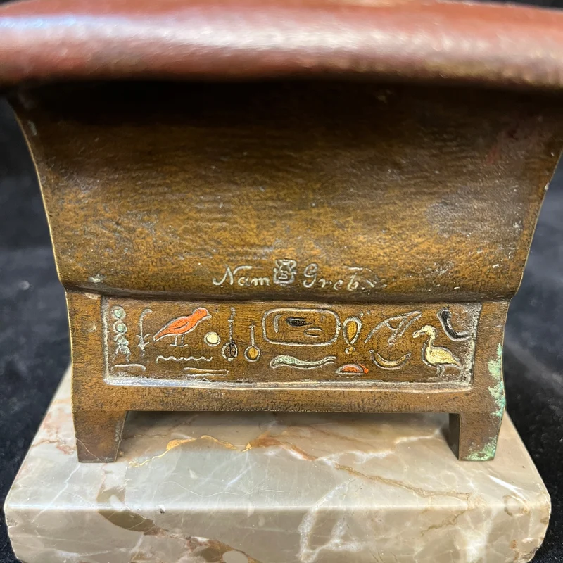 Bronze sculpture of Cleopatra by Franz Bergmann, signed (Nam Greb)