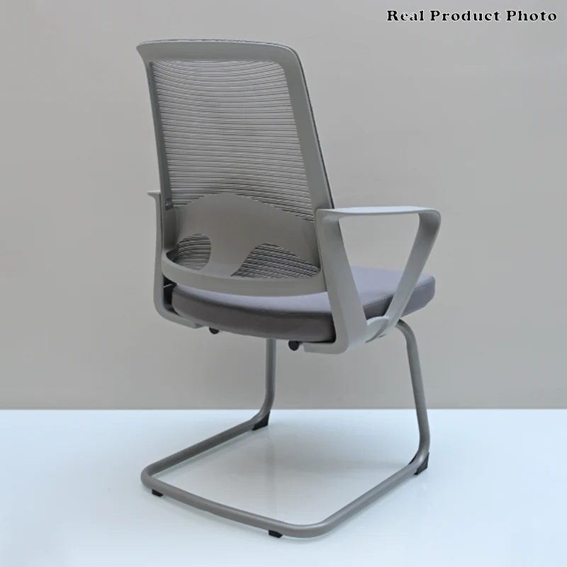 Modern Ergonomic Gray Mesh Office Guest Chair - Durable Steel Cantilever Base Breathable Seat Desk Chair For Home Office