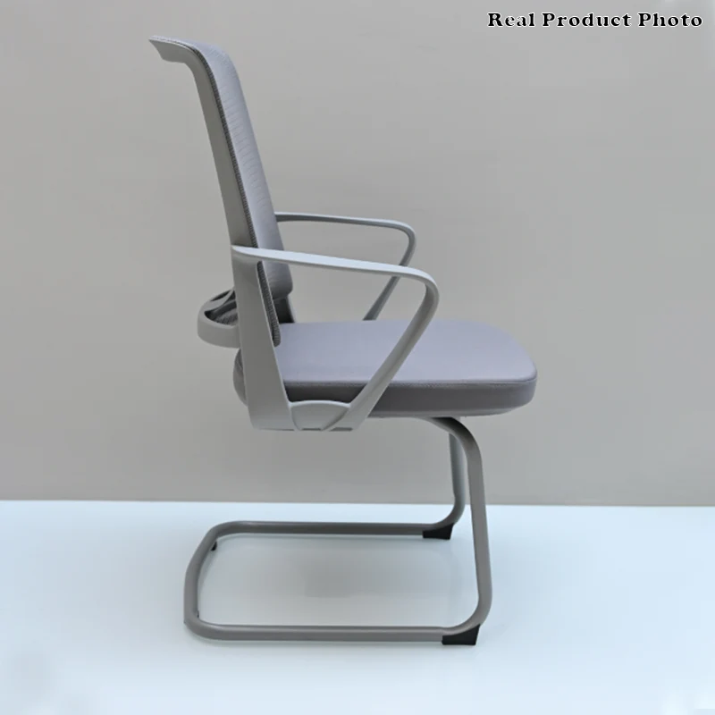 Modern Ergonomic Gray Mesh Office Guest Chair - Durable Steel Cantilever Base Breathable Seat Desk Chair For Home Office