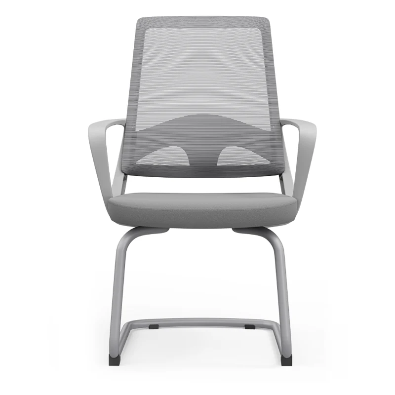 Modern Ergonomic Gray Mesh Office Guest Chair - Durable Steel Cantilever Base Breathable Seat Desk Chair For Home Office