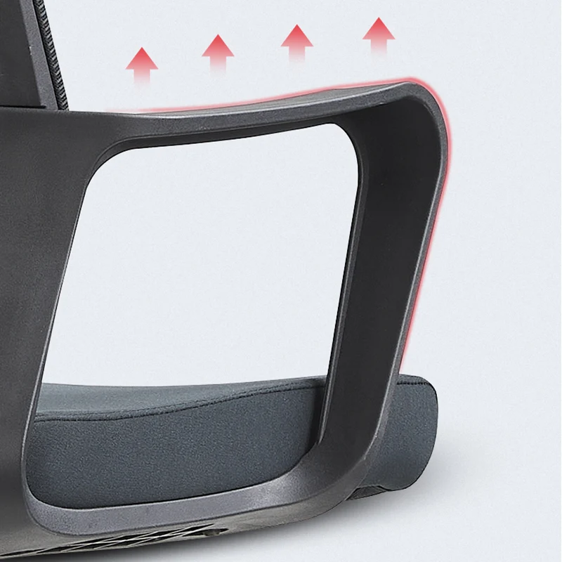 Modern Stylish Black Mesh Office Chair With Integrated Armrest - PP Lumbar Support & Steel Cantilever Desk Chair For Home Office