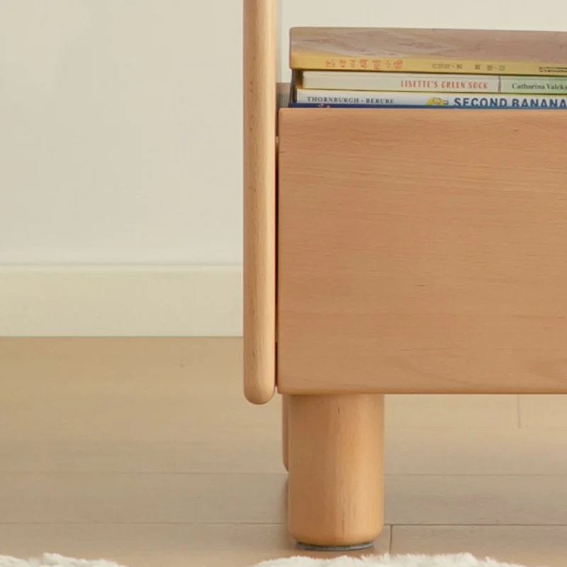Premium Minimalist Kids Bedside Cabinet - Sturdy Beech Wood & Heavy-Duty Drawer Slides Nightstand 1-Drawer For Bedroom