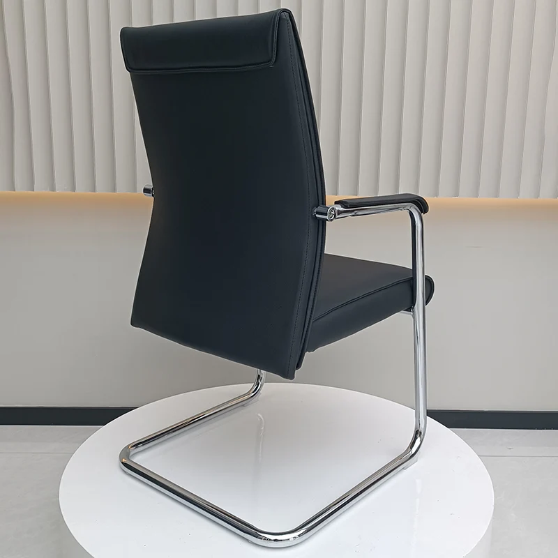 Modern Cantilever Desk Chair With Heavy-Duty Steel Frame & High-Density Foam - Black Executive Office Chair For Home Office