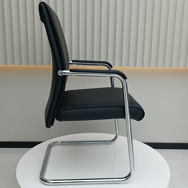 Modern Cantilever Desk Chair With Heavy-Duty Steel Frame & High-Density Foam - Black Executive Office Chair For Home Office