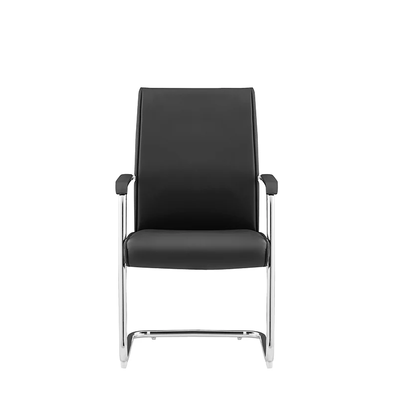 Modern Cantilever Desk Chair With Heavy-Duty Steel Frame & High-Density Foam - Black Executive Office Chair For Home Office