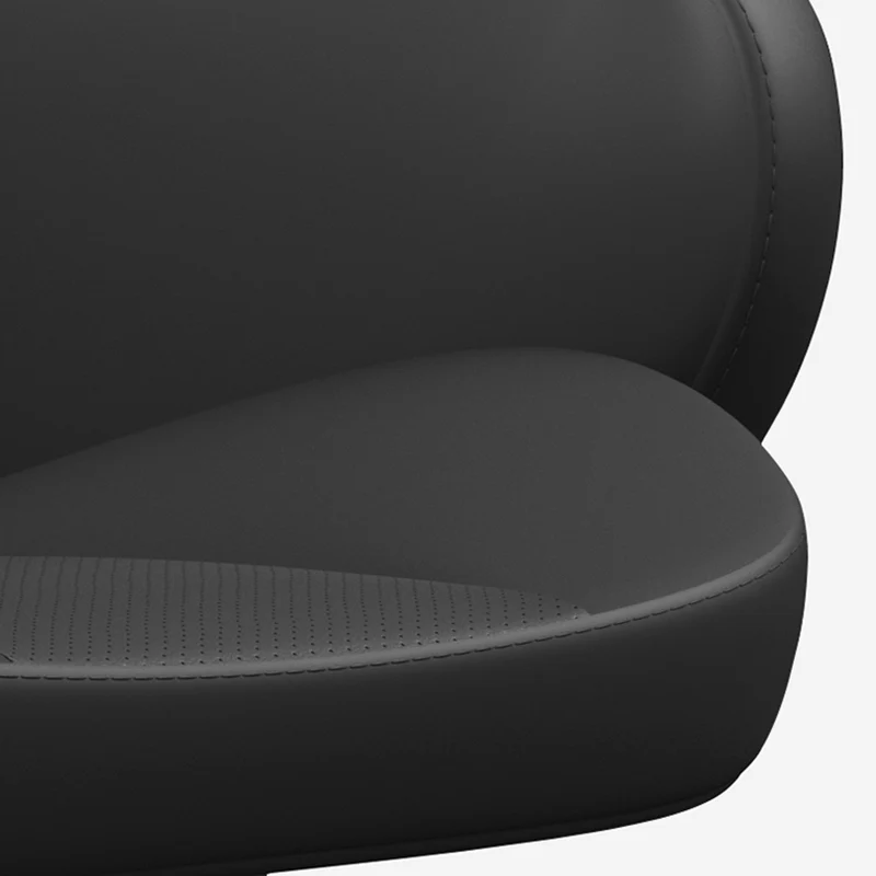 Modern Luxury Executive Conference Office Chair With Silicone Faux Leather - Polished Chrome Frame Desk Chair For Home Office