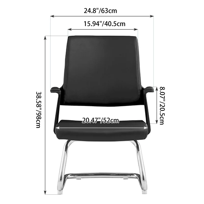 Modern High Back Executive PU Leather Conference Desk Chair - 180° Swivel Return Base Office Chair For Home Office