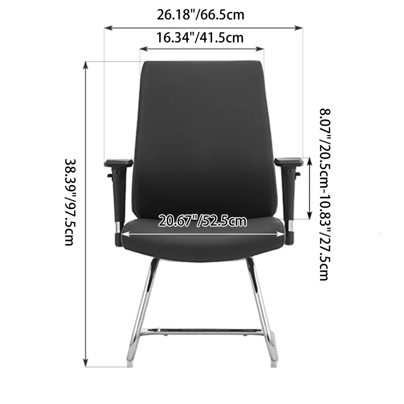 Modern Corporate Executive Desk Chair With 3D Multi-Directional Armrests & PU Leather - High-End Office Reception Chair For Home Office