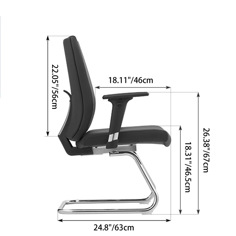 Modern Corporate Executive Desk Chair With 3D Multi-Directional Armrests & PU Leather - High-End Office Reception Chair For Home Office