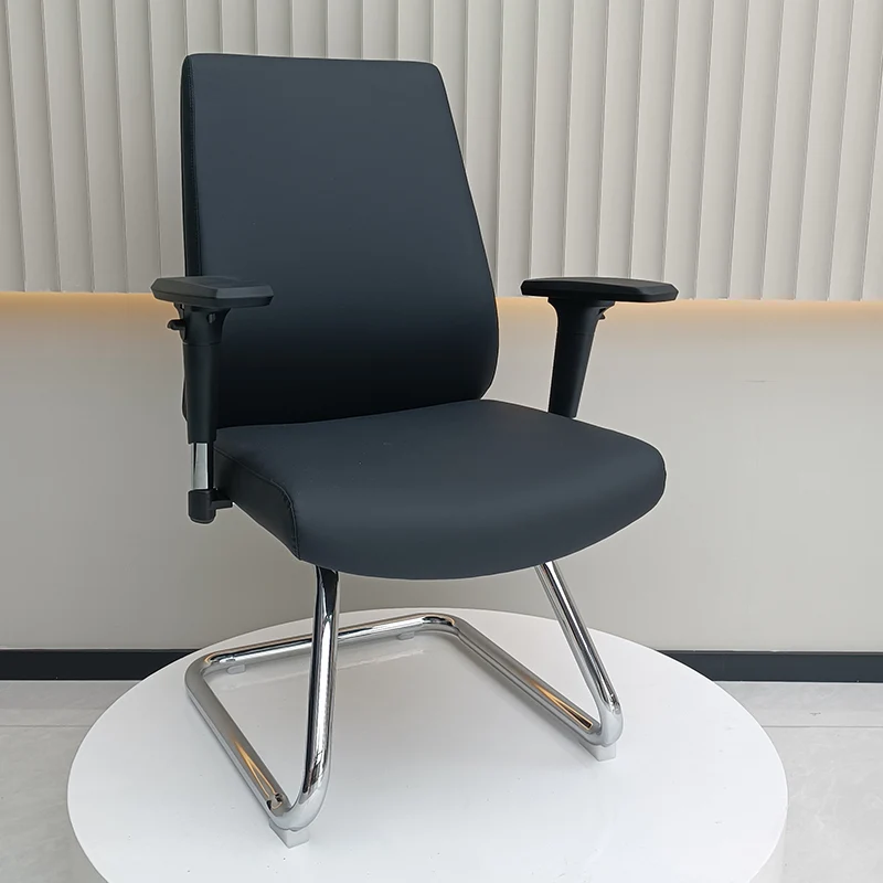 Modern Corporate Executive Desk Chair With 3D Multi-Directional Armrests & PU Leather - High-End Office Reception Chair For Home Office