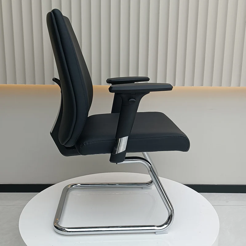 Modern Corporate Executive Desk Chair With 3D Multi-Directional Armrests & PU Leather - High-End Office Reception Chair For Home Office