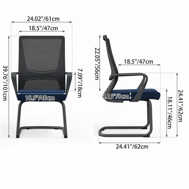 Modern Minimalist Ergonomic Executive Mesh Office Chair - Breathable Lumbar Support Desk Chair For Home Office
