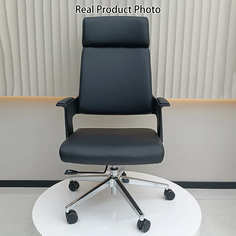 Modern Minimalist High-Back Desk Chair: Faux Leather Executive Chair - Ergonomic Office Chair For Home Office