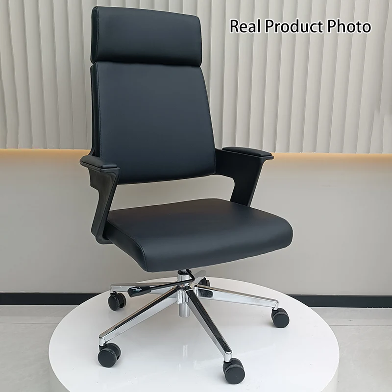 Modern Minimalist High-Back Desk Chair: Faux Leather Executive Chair - Ergonomic Office Chair For Home Office