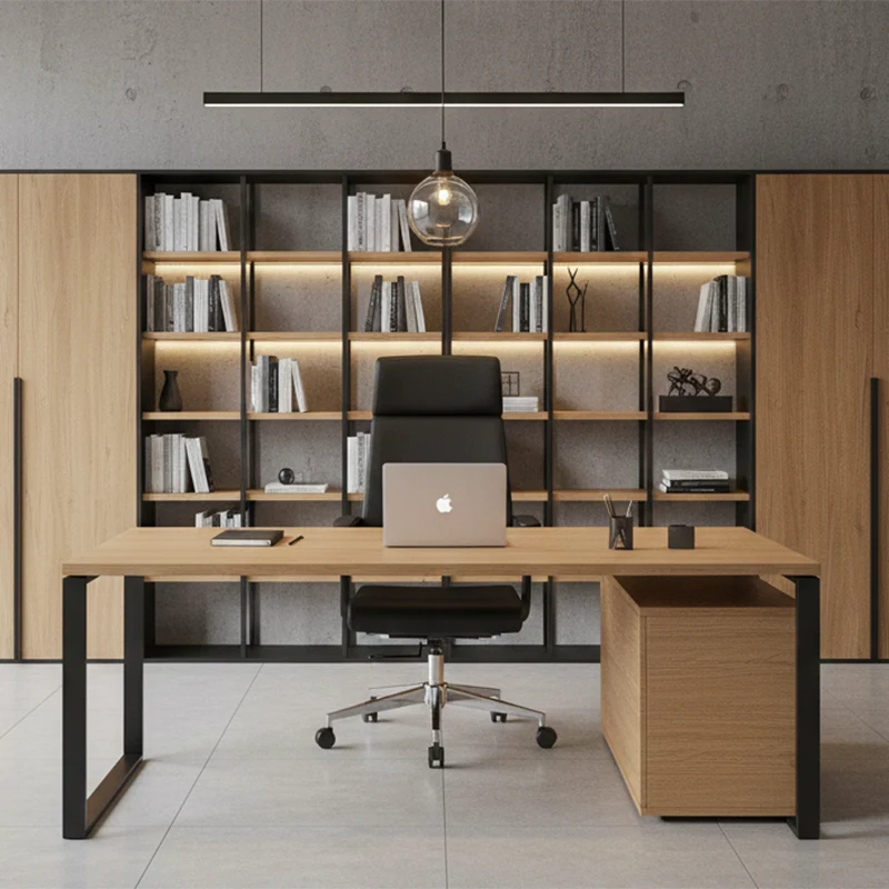 Modern Minimalist High-Back Desk Chair: Faux Leather Executive Chair - Ergonomic Office Chair For Home Office