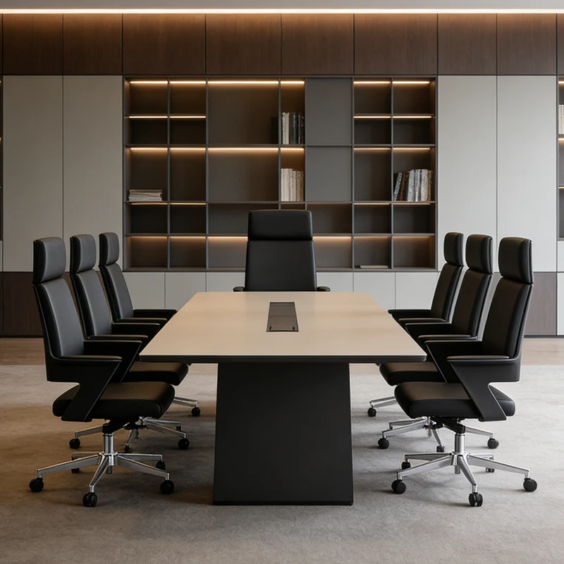 Modern Minimalist High-Back Desk Chair: Faux Leather Executive Chair - Ergonomic Office Chair For Home Office