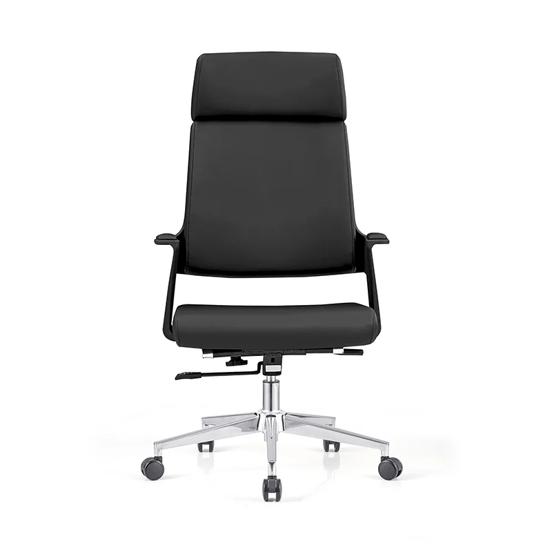 Modern Minimalist High-Back Desk Chair: Faux Leather Executive Chair - Ergonomic Office Chair For Home Office