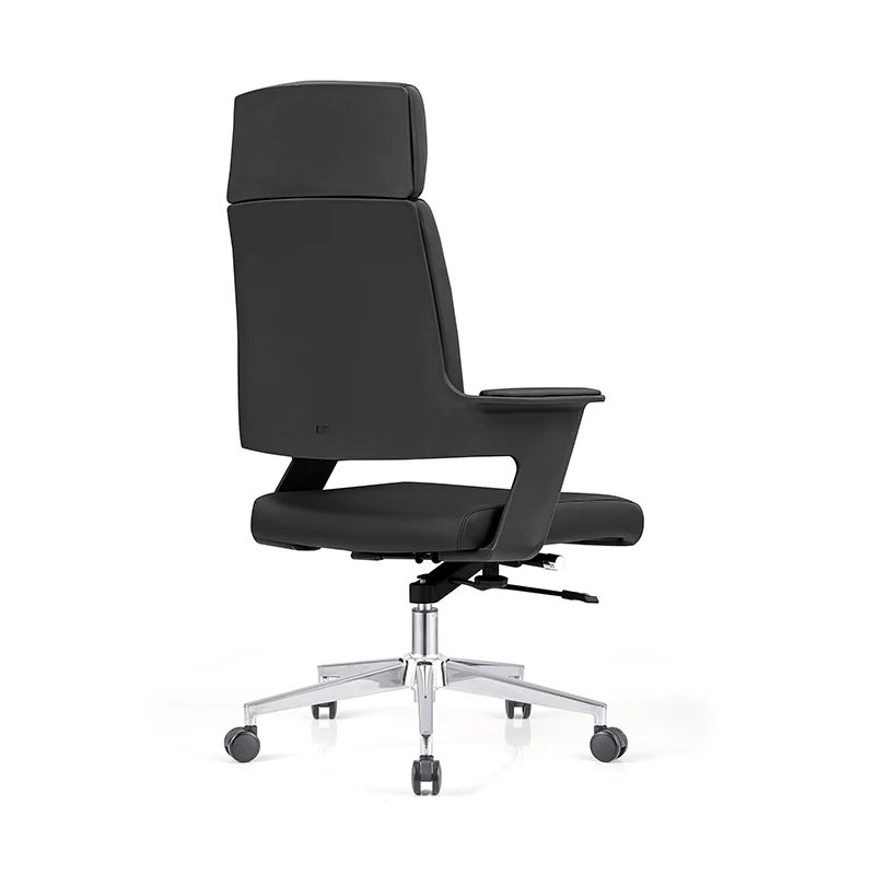 Modern Minimalist High-Back Desk Chair: Faux Leather Executive Chair - Ergonomic Office Chair For Home Office
