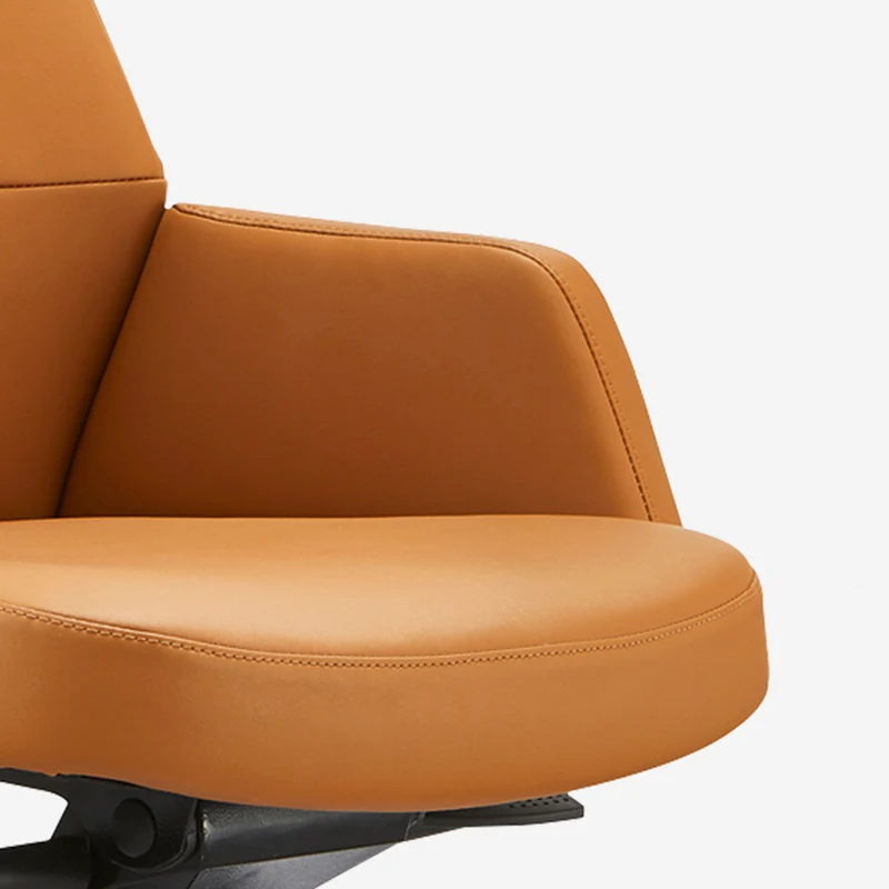 Modern Minimalist Premium Executive Chair: Faux Leather Reclining High-Back Chair - Ergonomic Desk Chair For Home Office