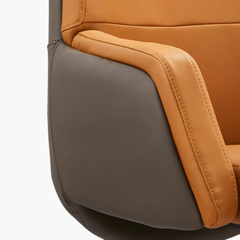 Modern Minimalist Premium Executive Chair: Faux Leather Reclining High-Back Chair - Ergonomic Desk Chair For Home Office