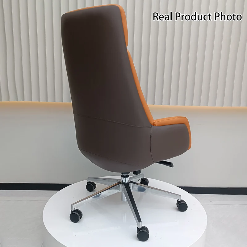 Modern Minimalist Premium Executive Chair: Faux Leather Reclining High-Back Chair - Ergonomic Desk Chair For Home Office
