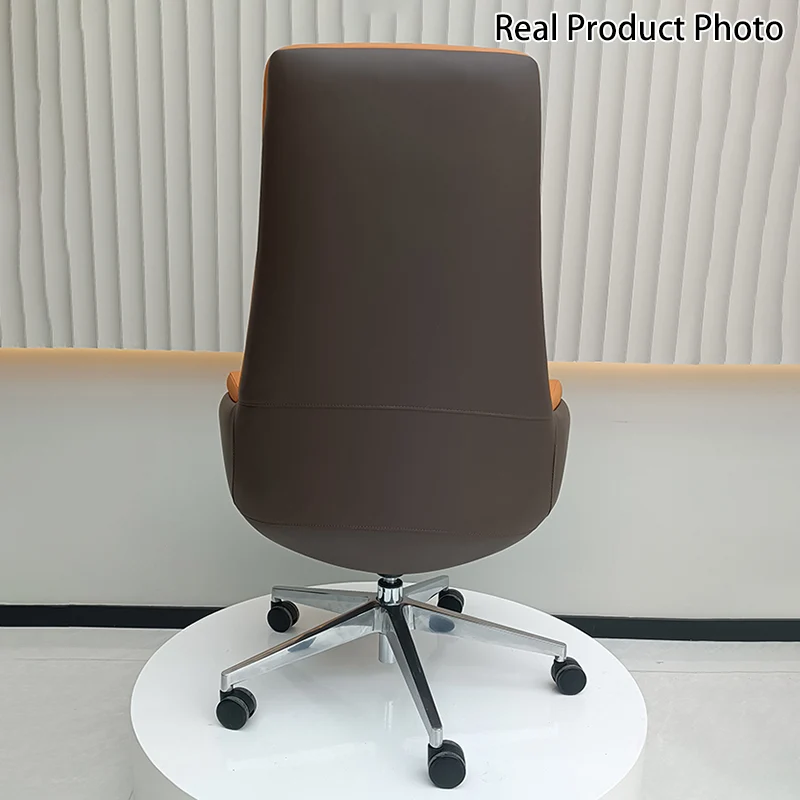 Modern Minimalist Premium Executive Chair: Faux Leather Reclining High-Back Chair - Ergonomic Desk Chair For Home Office