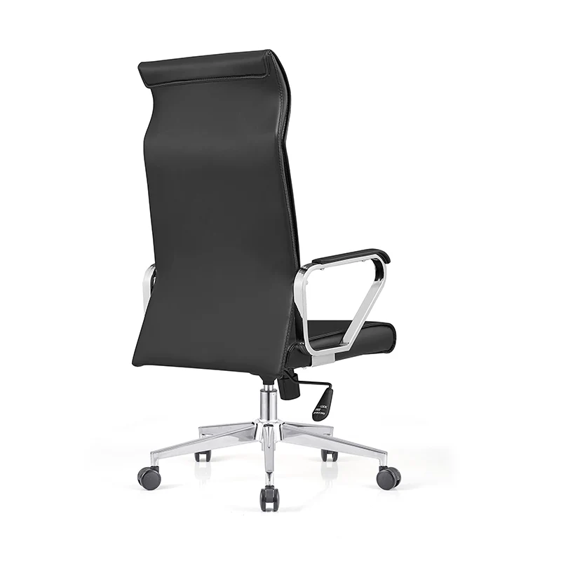 Modern Minimalist High-Back Desk Chair: Faux Leather - Ergonomic Business Office Chair For Home Office