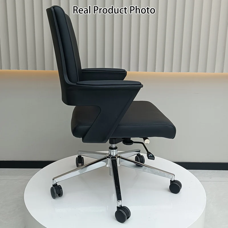 Modern Minimalist Mid-Back Desk Chair: Highly Resilient Comfortable Seat - Ergonomic Office Chair For Home Office