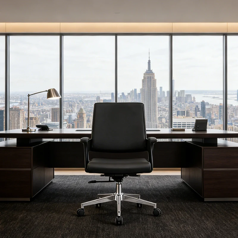 Modern Minimalist Mid-Back Desk Chair: Highly Resilient Comfortable Seat - Ergonomic Office Chair For Home Office
