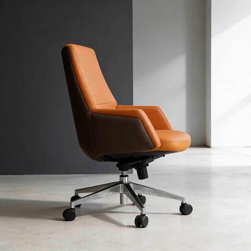 Modern Minimalist Mid-Back Office Chair: Ergonomic Design - Silent-Castor Desk Chair For Home Office