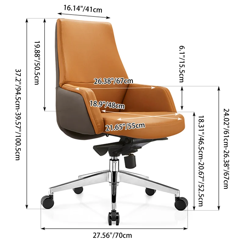 Modern Minimalist Mid-Back Office Chair: Ergonomic Design - Silent-Castor Desk Chair For Home Office