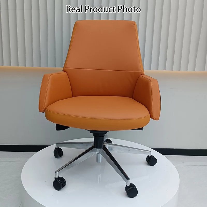 Modern Minimalist Mid-Back Office Chair: Ergonomic Design - Silent-Castor Desk Chair For Home Office