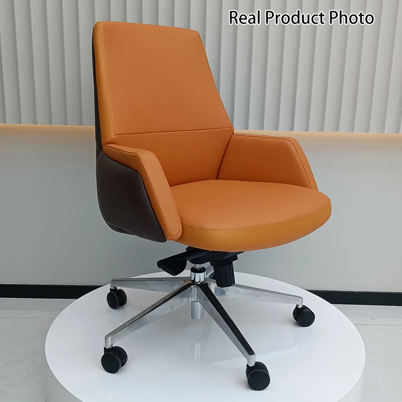 Modern Minimalist Mid-Back Office Chair: Ergonomic Design - Silent-Castor Desk Chair For Home Office