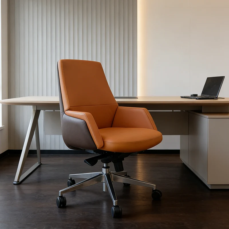 Modern Minimalist Mid-Back Office Chair: Ergonomic Design - Silent-Castor Desk Chair For Home Office
