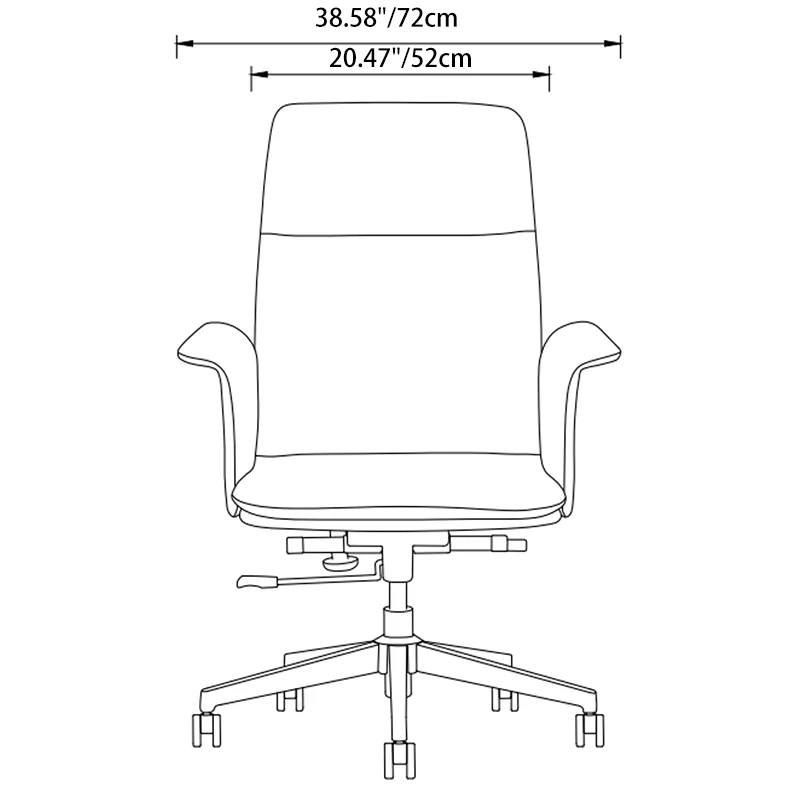 Modern Minimalist Premium Executive Chair: Leather Height-Adjustable Office Chair - Ergonomic Desk Chair For Home Office