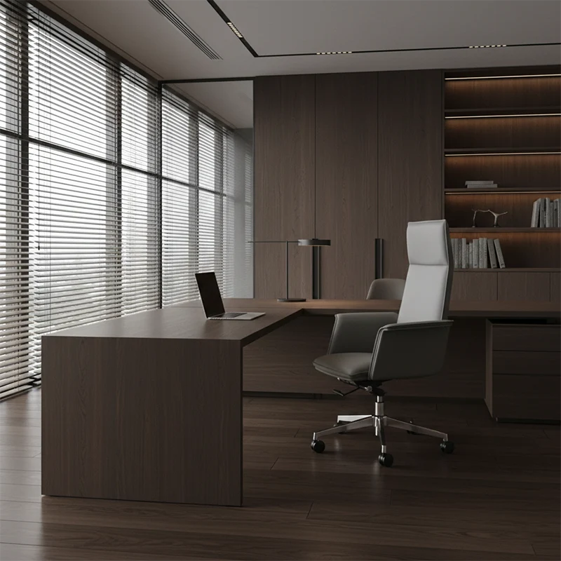 Modern Minimalist Premium Executive Chair: Leather Height-Adjustable Office Chair - Ergonomic Desk Chair For Home Office
