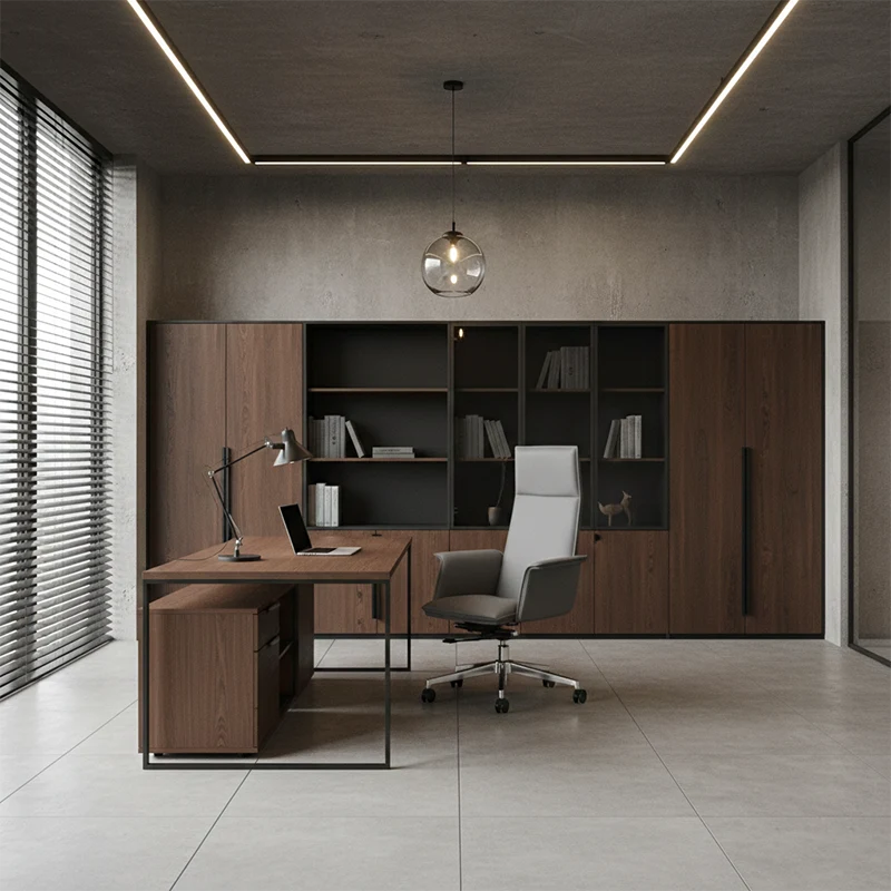 Modern Minimalist Premium Executive Chair: Leather Height-Adjustable Office Chair - Ergonomic Desk Chair For Home Office