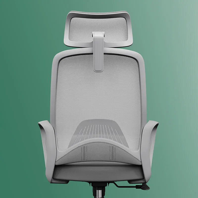 Modern Minimalist High-Back Desk Chair: Ergonomic Gaming Chair - Adjustable Headrest Breathable Mesh Fabric Swivel Chair For Home Office