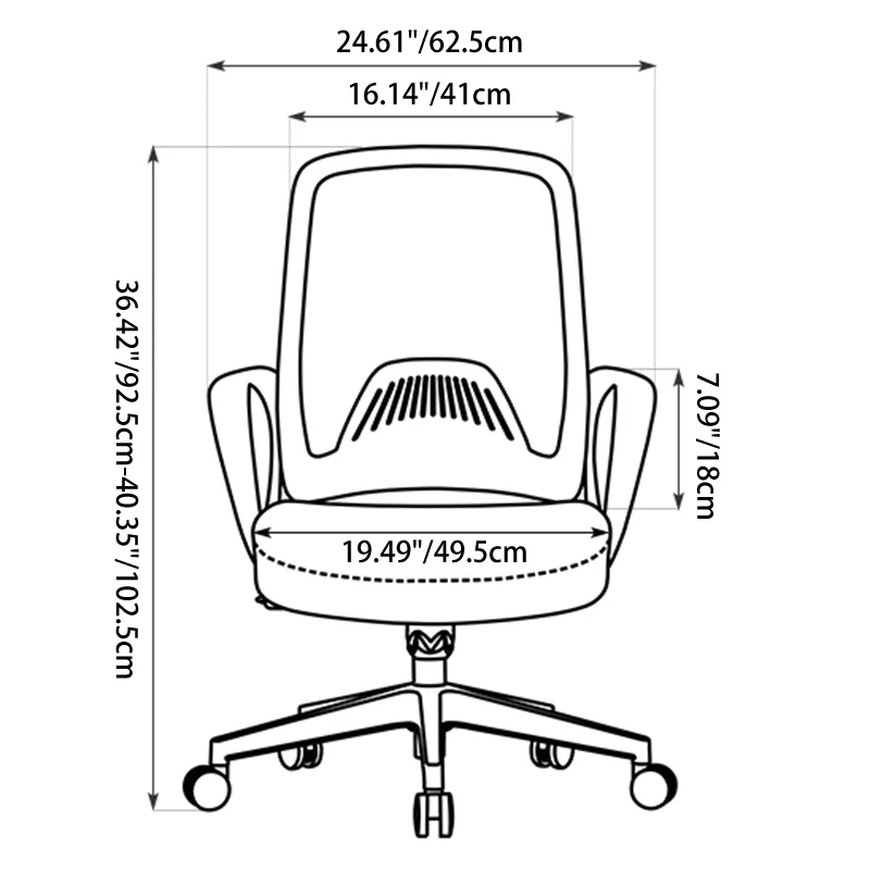 Modern Minimalist Mid-Back Desk Chair: Ergonomic Gaming Chair - Adjustable Headrest & Lumbar Support Swivel Chair For Home Office