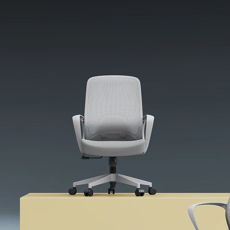 Modern Minimalist Mid-Back Desk Chair: Ergonomic Gaming Chair - Adjustable Headrest & Lumbar Support Swivel Chair For Home Office