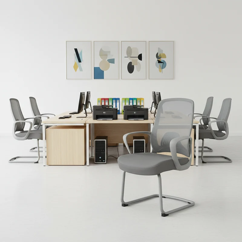 Modern Minimalist Executive Reception Chair: Breathable Mesh Gaming Chair - Ergonomic Swivel Desk Chair For Home Office