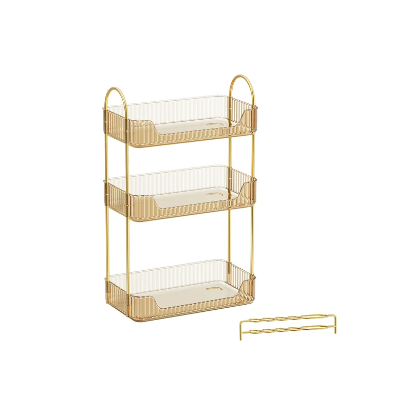 Organizador de Maquillaje Dorado Champán