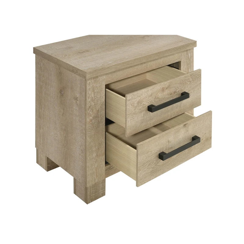 Coaster Furniture Oakglen 225102 2-drawer Nightstand Bedside Table - Weathered Oak