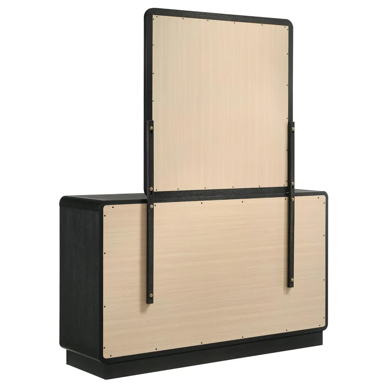 Coaster Furniture Cavelle 223663M 6-Drawer Dresser and Mirror - Black