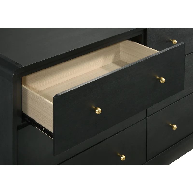 Coaster Furniture Cavelle 223663M 6-Drawer Dresser and Mirror - Black