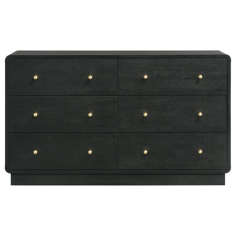 Coaster Furniture Cavelle 223663 6-Drawer Dresser Cabinet - Black