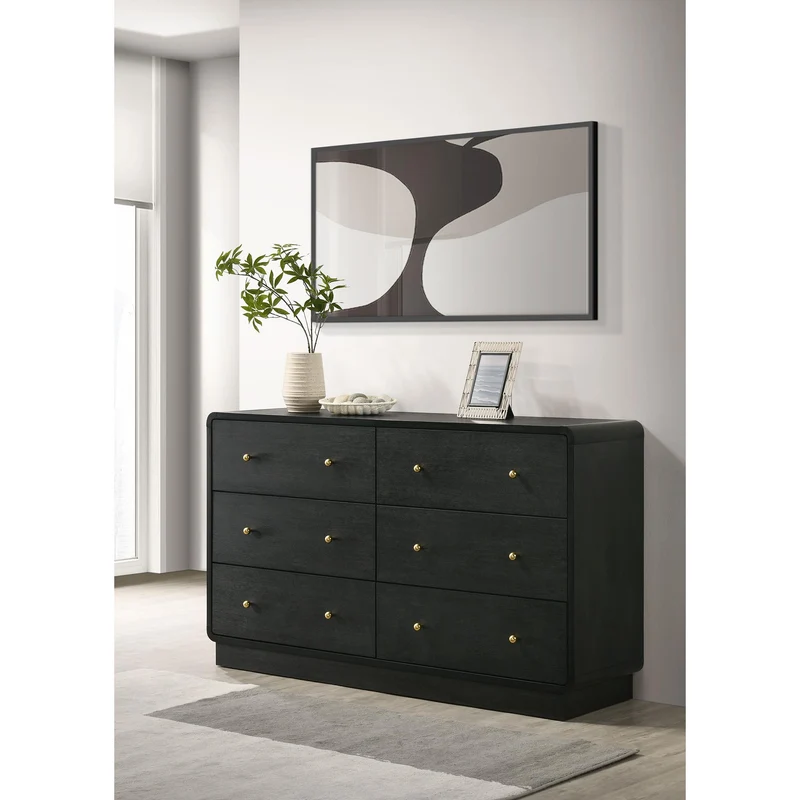 Coaster Furniture Cavelle 223663 6-Drawer Dresser Cabinet - Black