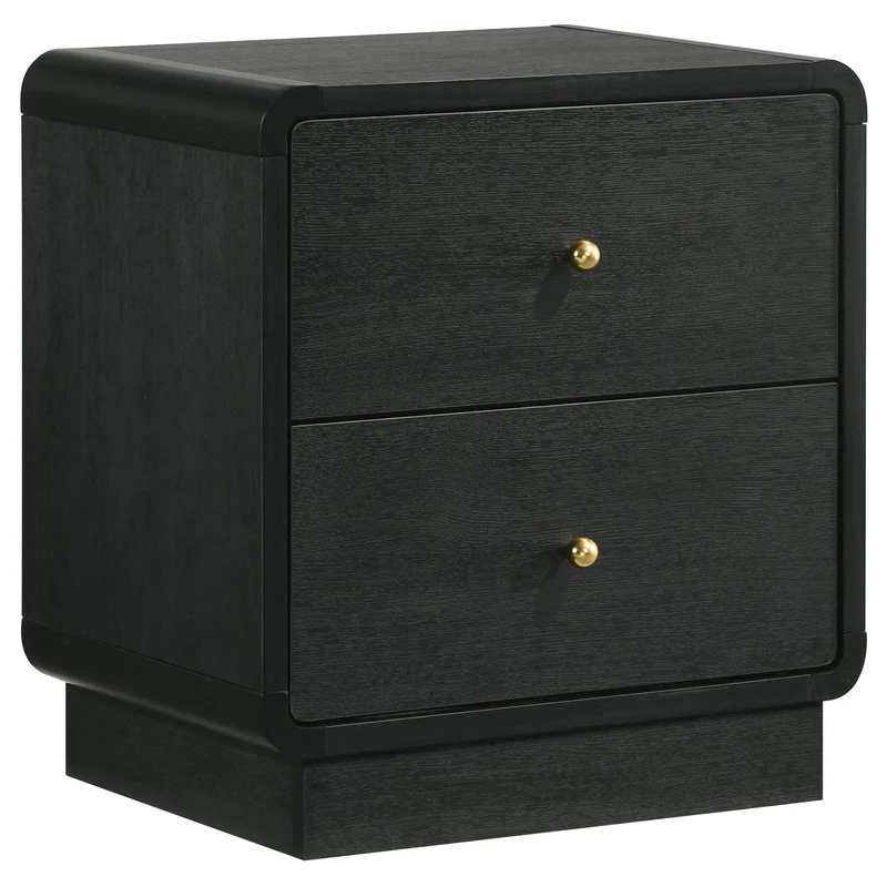 Coaster Furniture Cavelle 223662 2-Drawer Nightstand Bedside Table - Black